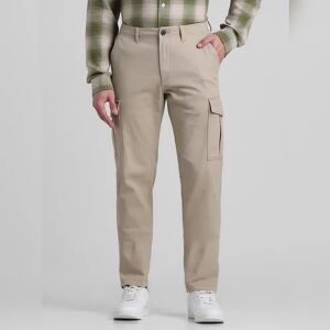 JACK & JONES JACK&JONES Beige Mid Rise Slim Fit Pants