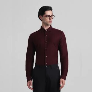 JACK & JONES JACK&JONES Maroon Chevron Print Knitted Shirt