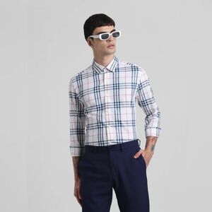 JACK & JONES JACK&JONES White Check Print Full Sleeves Shirt