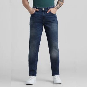 JACK & JONES JACK&JONES Dark Blue Low Rise Washed Ben Skinny Jeans