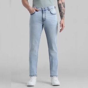 JACK & JONES JACK&JONES Light Blue Low Rise Washed Ben Skinny Jeans