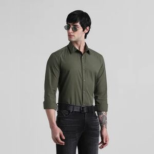 JACK & JONES JACK&JONES Green Cotton Full Sleeves Shirt