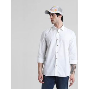 JACK & JONES JACK&JONES White Cotton Full Sleeves Shirt