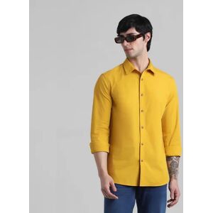 JACK & JONES JACK&JONES Mustard Cotton Full Sleeves Shirt