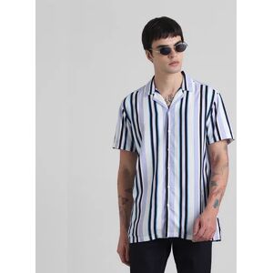 JACK & JONES JACK&JONES Blue Striped Short Sleeves Shirt