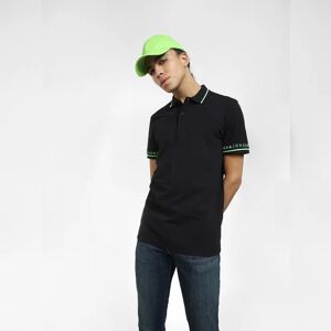 JACK & JONES JACK&JONES Black Logo Print Polo T-shirt