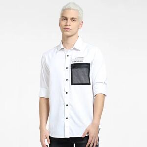 JACK & JONES JACK&JONES White Pocket Detail Full Sleeves Shirt