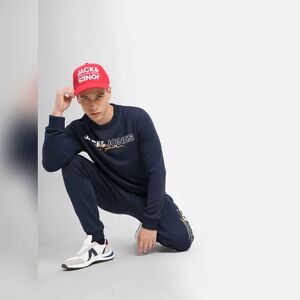 JACK & JONES JACK&JONES Navy Blue Logo Print Tracksuit