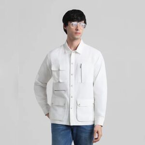 JACK & JONES JACK&JONES White Oversized Patch Pocket Shirt