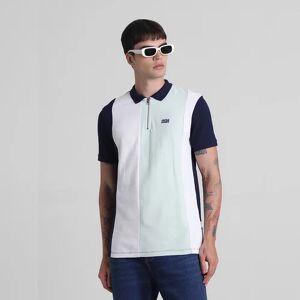 JACK & JONES JACK&JONES Blue Colourblocked Polo T-shirt