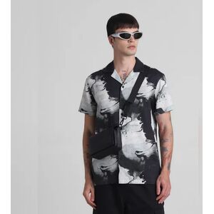 JACK & JONES JACK&JONES Black Abstract Print Short Sleeves Shirt