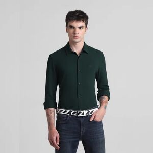 JACK & JONES JACK&JONES Green Knitted Full Sleeves Shirt