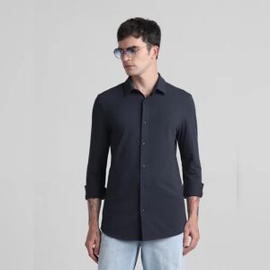 JACK & JONES JACK&JONES Blue Knitted Full Sleeves Shirt