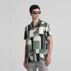 JACK & JONES JACK&JONES Green Printed Short Sleeves Shirt