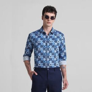 JACK & JONES JACK&JONES Blue Printed Full Sleeves Shirt