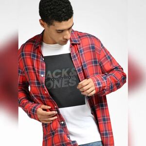 JACK & JONES JACK&JONES Red Checks Full Sleeves Shirt