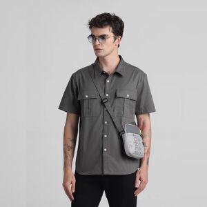 JACK & JONES JACK&JONES Dark Grey Oversized Short Sleeves Shirt