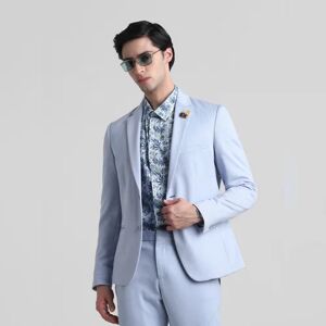 JACK & JONES JACK&JONES Light Blue Knitted Co-ord Set Blazer