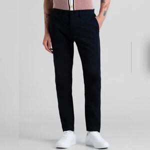 JACK & JONES JACK&JONES Navy Blue Mid Rise Overdyed Pants