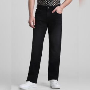 JACK & JONES JACK&JONES Black Mid Rise Clark Regular Fit Jeans