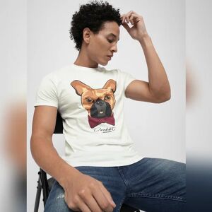 JACK & JONES JACK&JONES PRODUKT by JACK&JONES White Dog Graphic Print T-shirt