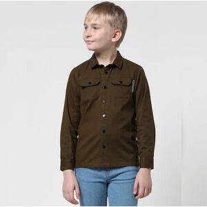 JACK & JONES JUNIOR JACK&JONES Boys Brown Patch Pocket Full Sleeves Shirt