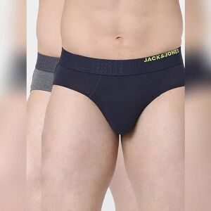 JACK & JONES JACK&JONES Pack of 2 Navy Blue & Grey Briefs