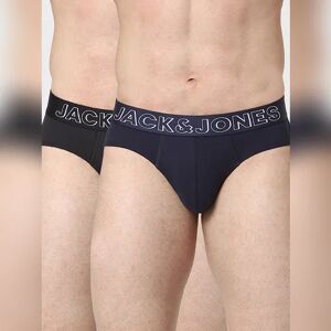 JACK & JONES JACK&JONES Pack Of 2 Black & Navy Blue Briefs