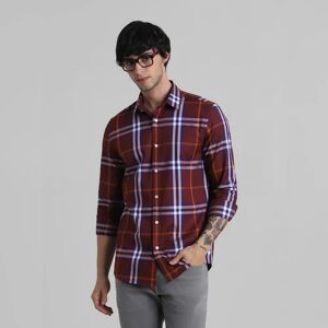 JACK & JONES JACK&JONES Red Check Print Full Sleeves Shirt