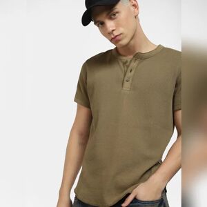 JACK & JONES JACK&JONES Green Henley T-shirt