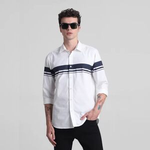 JACK & JONES JACK&JONES White Cotton Full Sleeves Shirt