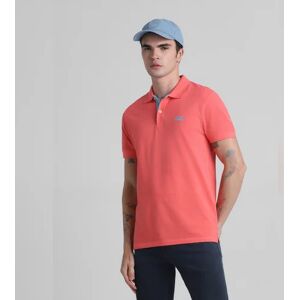 JACK & JONES JACK&JONES Coral Pink Cotton Polo T-Shirt