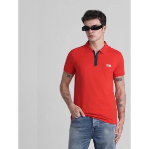 JACK & JONES JACK&JONES Red Zip Detail Polo T-Shirt