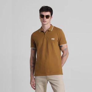 JACK & JONES JACK&JONES Brown Zip Detail Polo T-shirt