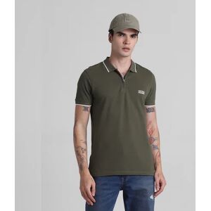 JACK & JONES JACK&JONES Green Zip Detail Polo T-shirt