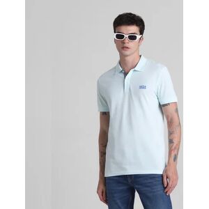 JACK & JONES JACK&JONES Blue Check Placket Polo T-shirt