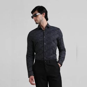 JACK & JONES JACK&JONES Black Abstract Print Formal Shirt