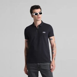 JACK & JONES JACK&JONES Black Zip Detail Polo T-shirt