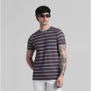 JACK & JONES JACK&JONES Navy Blue Striped Crew Neck T-shirt