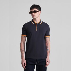 JACK & JONES JACK&JONES Navy Blue Contrast Rib Polo T-shirt