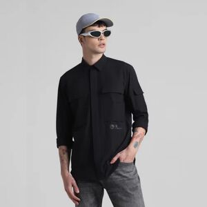 JACK & JONES JACK&JONES Black Oversized Pocket Shirt