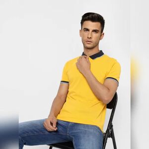 JACK & JONES JACK&JONES Yellow Contrast Tipping Polo T-shirt