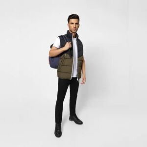 JACK & JONES JACK&JONES Olive Colourblocked Puffer Vest Jacket