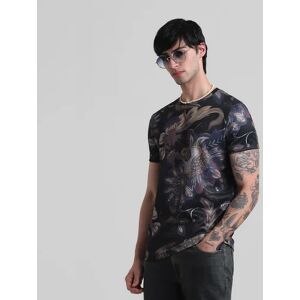 JACK & JONES JACK&JONES Black Floral Crew Neck T-shirt