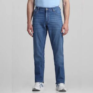 JACK & JONES JACK&JONES Light Blue Mid Rise Clark Regular Fit Jeans