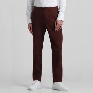 JACK & JONES JACK&JONES Maroon Mid Rise Slim Fit Pants