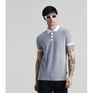 JACK & JONES JACK&JONES Blue Jacquard Polo T-shirt