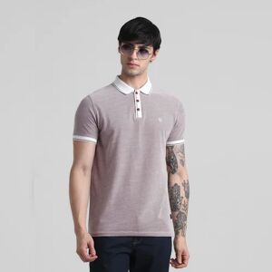 JACK & JONES JACK&JONES Maroon Jacquard Polo T-shirt