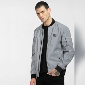 JACK & JONES JACK&JONES Grey Reflective Bomber Jacket