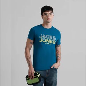 JACK & JONES JACK&JONES Blue Logo Print Crew Neck T-shirt